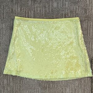 Zara Yellow Sequin Skirt